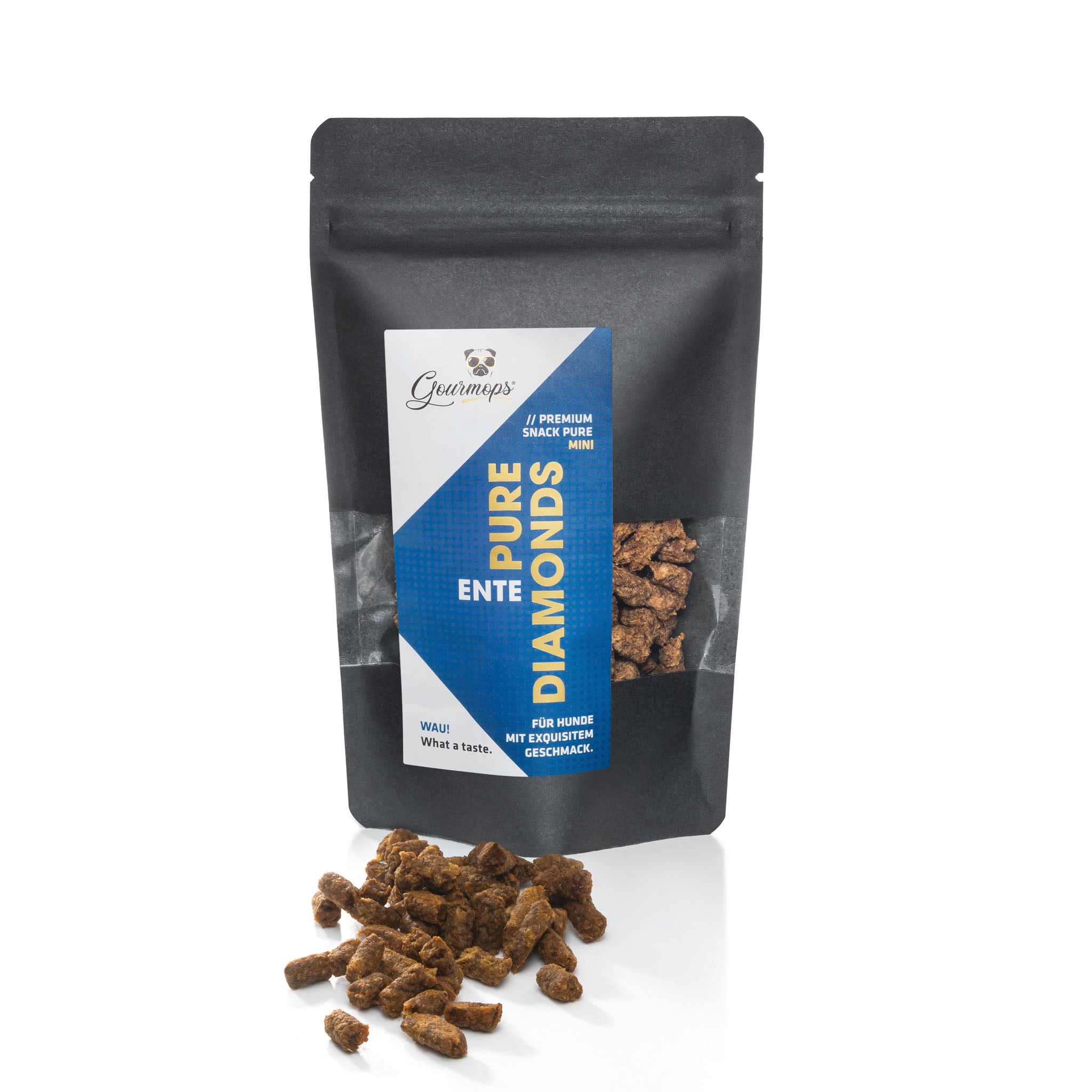 Diamonds Mini Hundesnacks von Gourmops – schonend getrocknet, perfekt für unterwegs