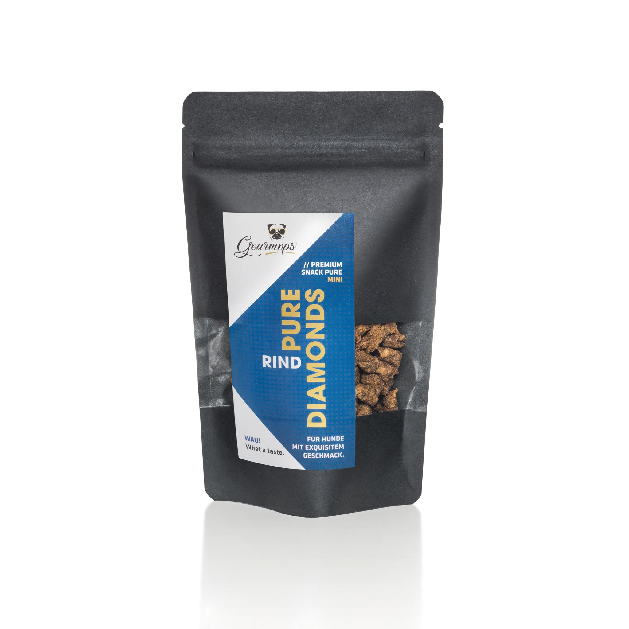 Gourmops Pure Diamonds Mini Snackbeutel – getreidefreie Hundesnacks für kleine Hunde mit Rind