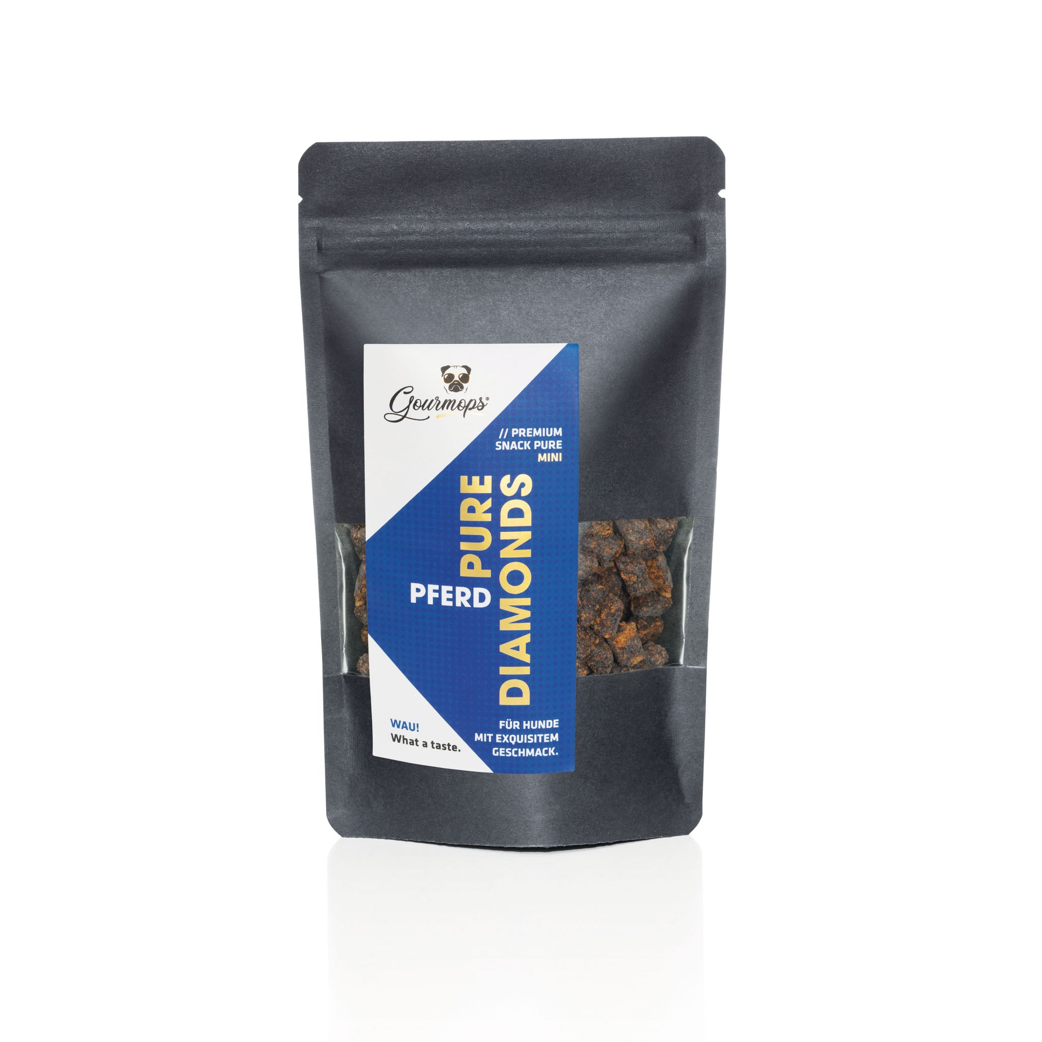 Gourmops Pure Diamonds Mini Snackbeutel – getreidefreie Hundesnacks für kleine Hunde mit Pferd
