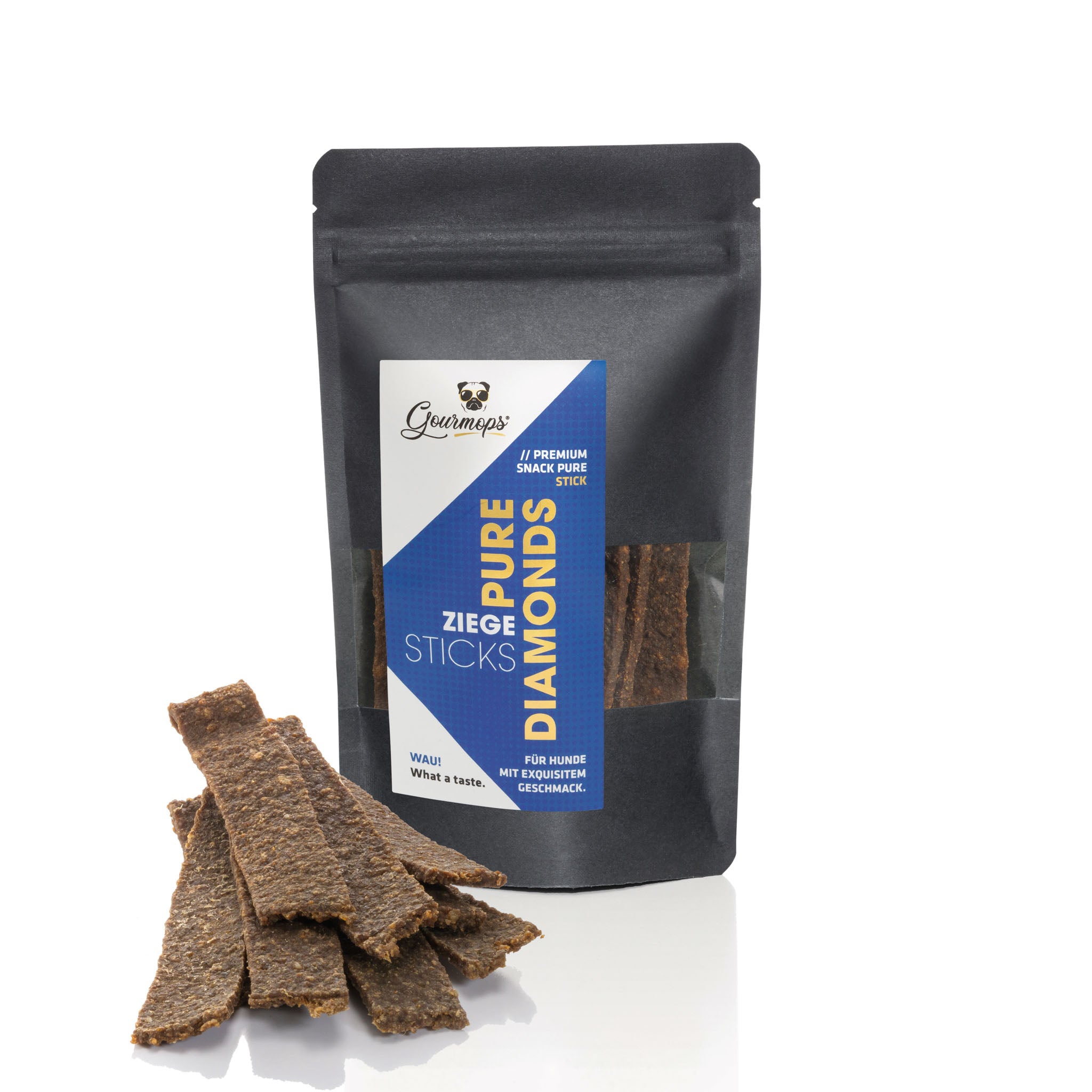 Pure Diamonds Hundesnacks von Gourmops – schonend getrocknet, perfekt für Allergiker