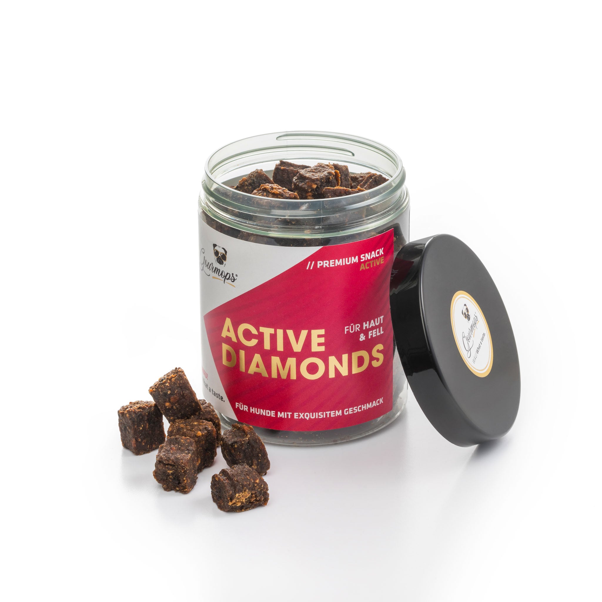 Active Diamonds Hundesnacks von Gourmops – mit Huhn und Bierhefe, für Fell und Haut
