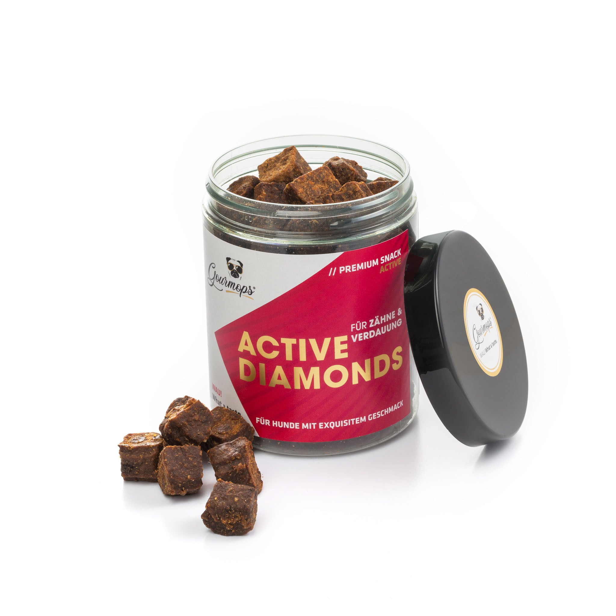 Active Diamonds Hundesnacks von Gourmops – mit Pute und präbiotischen Pflanzenfasern, für Zähne und Verdauung