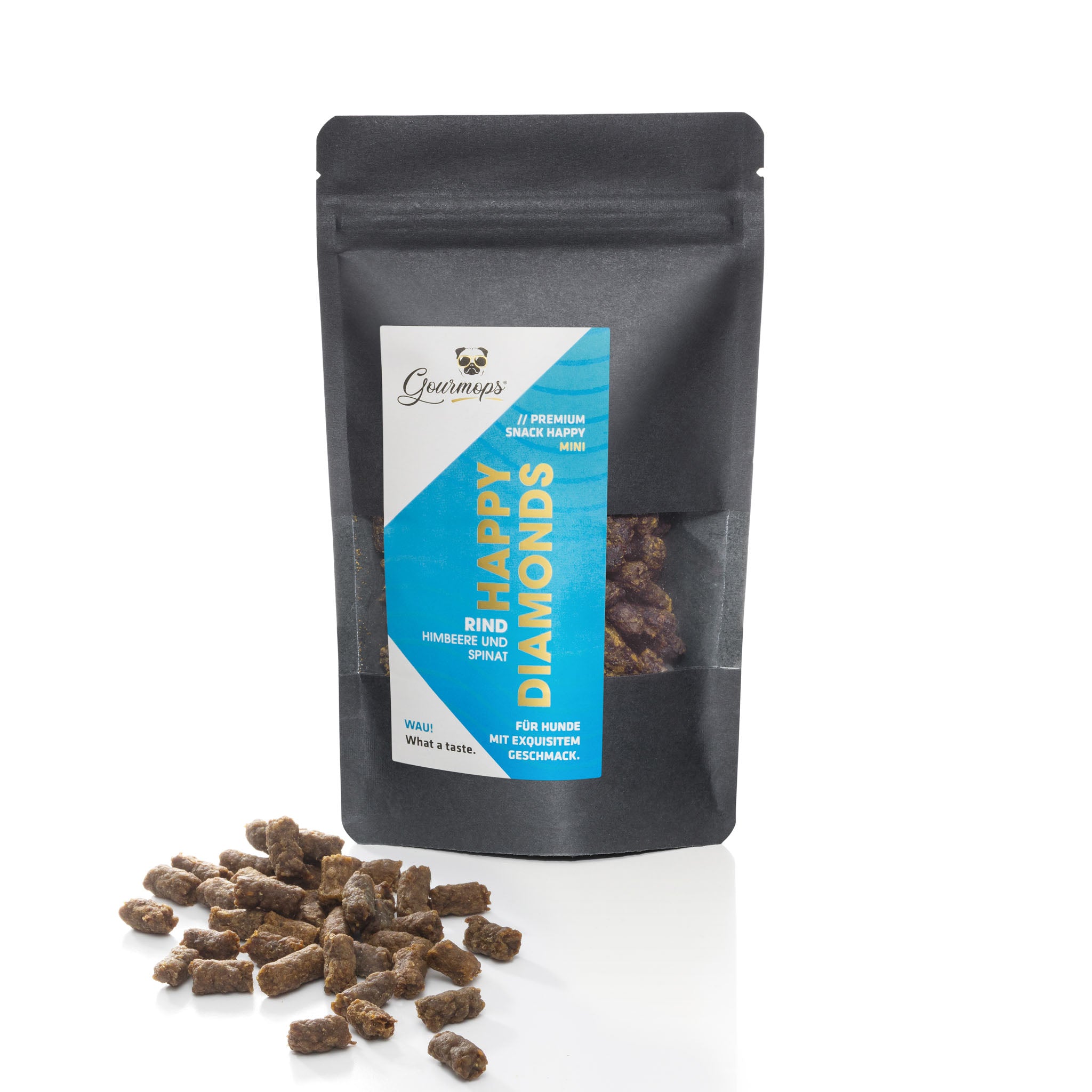 Diamonds Mini Hundesnacks von Gourmops – schonend getrocknet, perfekt für unterwegs