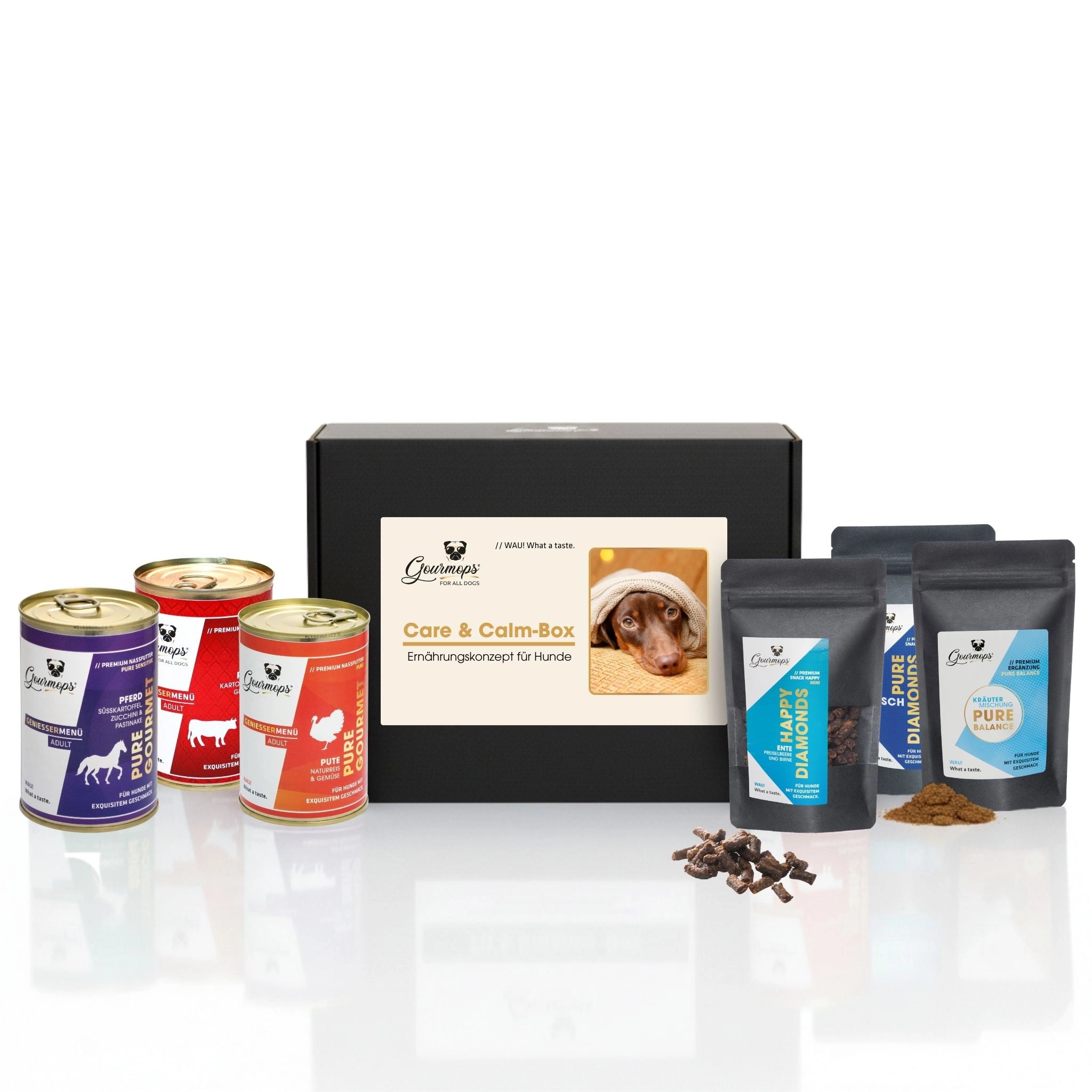 GOURMOPS Care & Calm Box // Schonende Ernährung für sensible Hunde