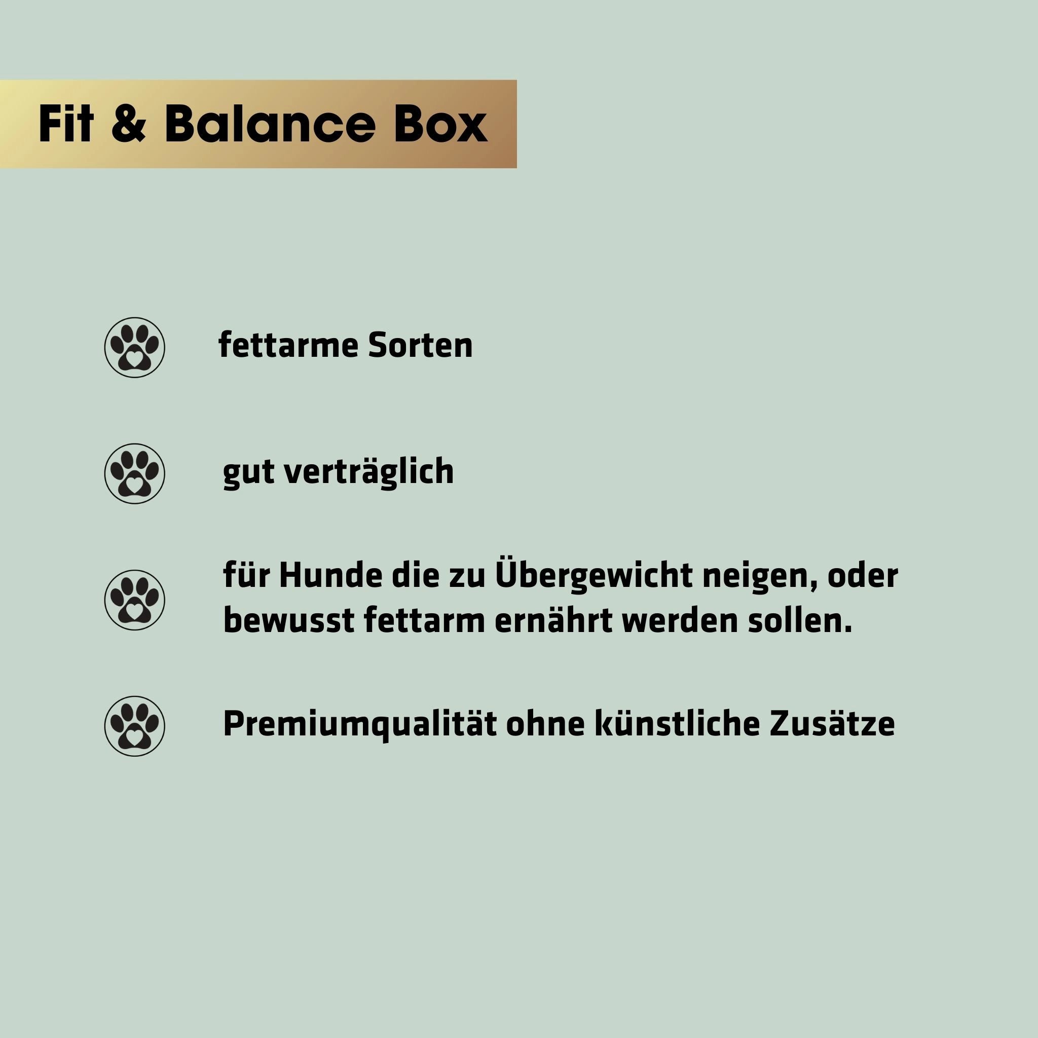GOURMOPS Fit & Balance Box // Fettarmes Premium-Hundefutter für mehr Leichtigkeit