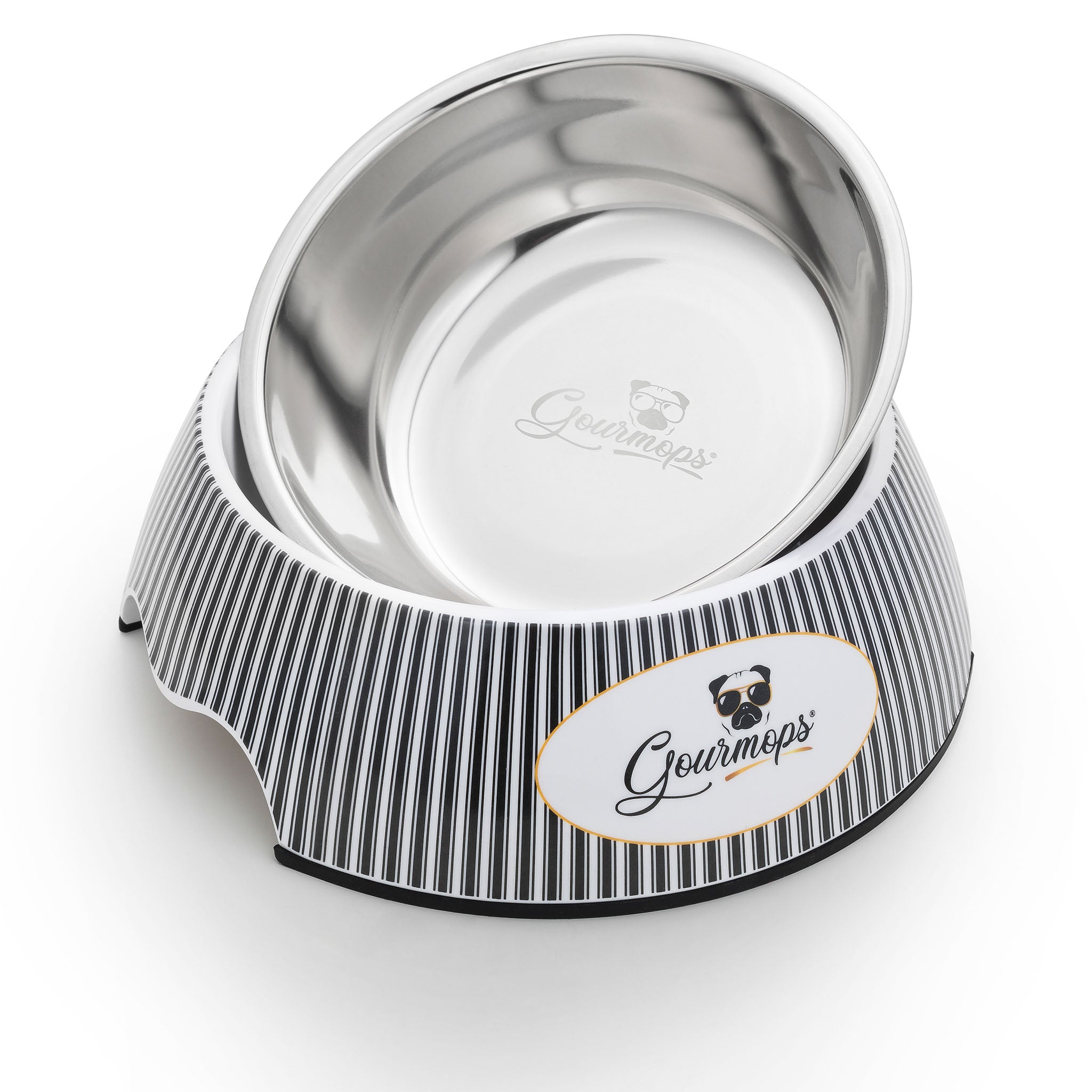 Gourmops Hundenapf mit herausnehmbarem Edelstahleinsatz – leicht zu reinigen