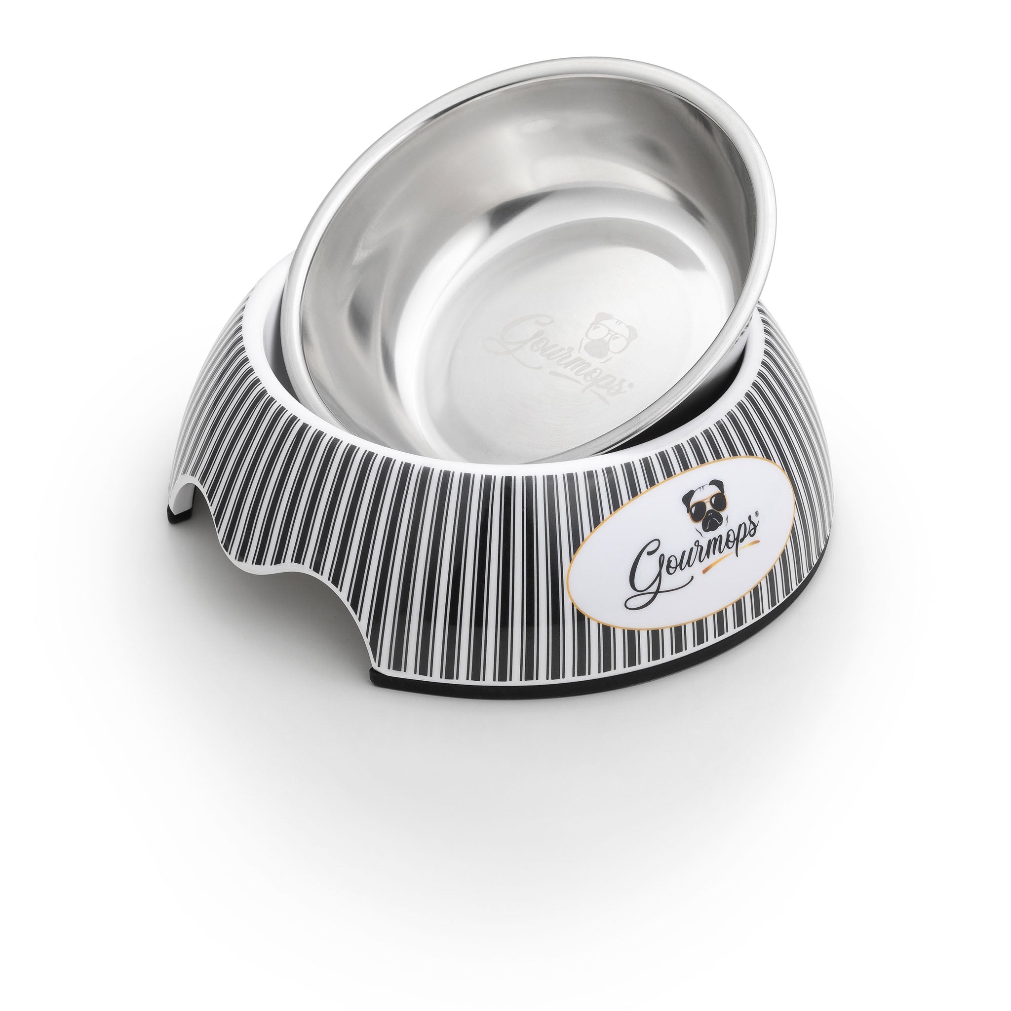 Gourmops Hundenapf mit herausnehmbarem Edelstahleinsatz – leicht zu reinigen