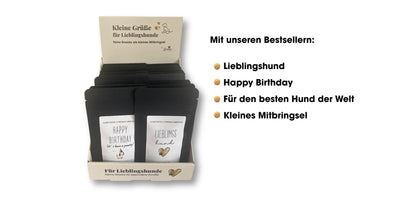 KLEINE GRÜSSE Starterpaket – Display + 16 Beutel Hundesnacks