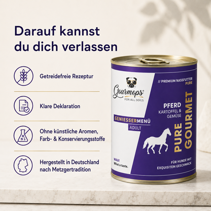 PURE GOURMET // Pferd mit Kartoffel &amp; Gemüse, 400g