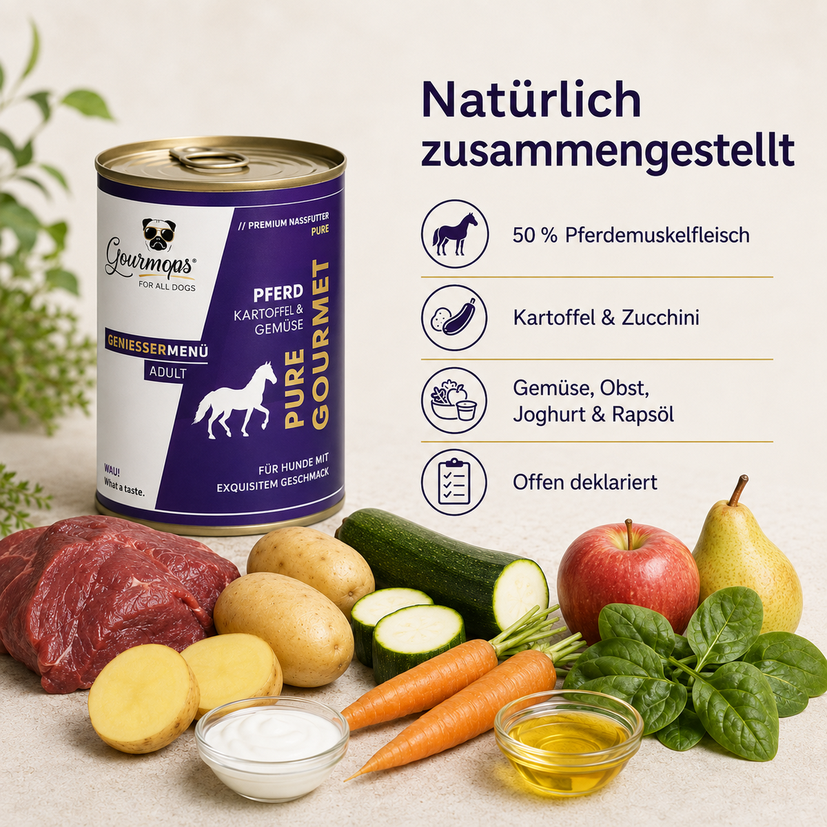 PURE GOURMET // Pferd mit Kartoffel &amp; Gemüse, 400g