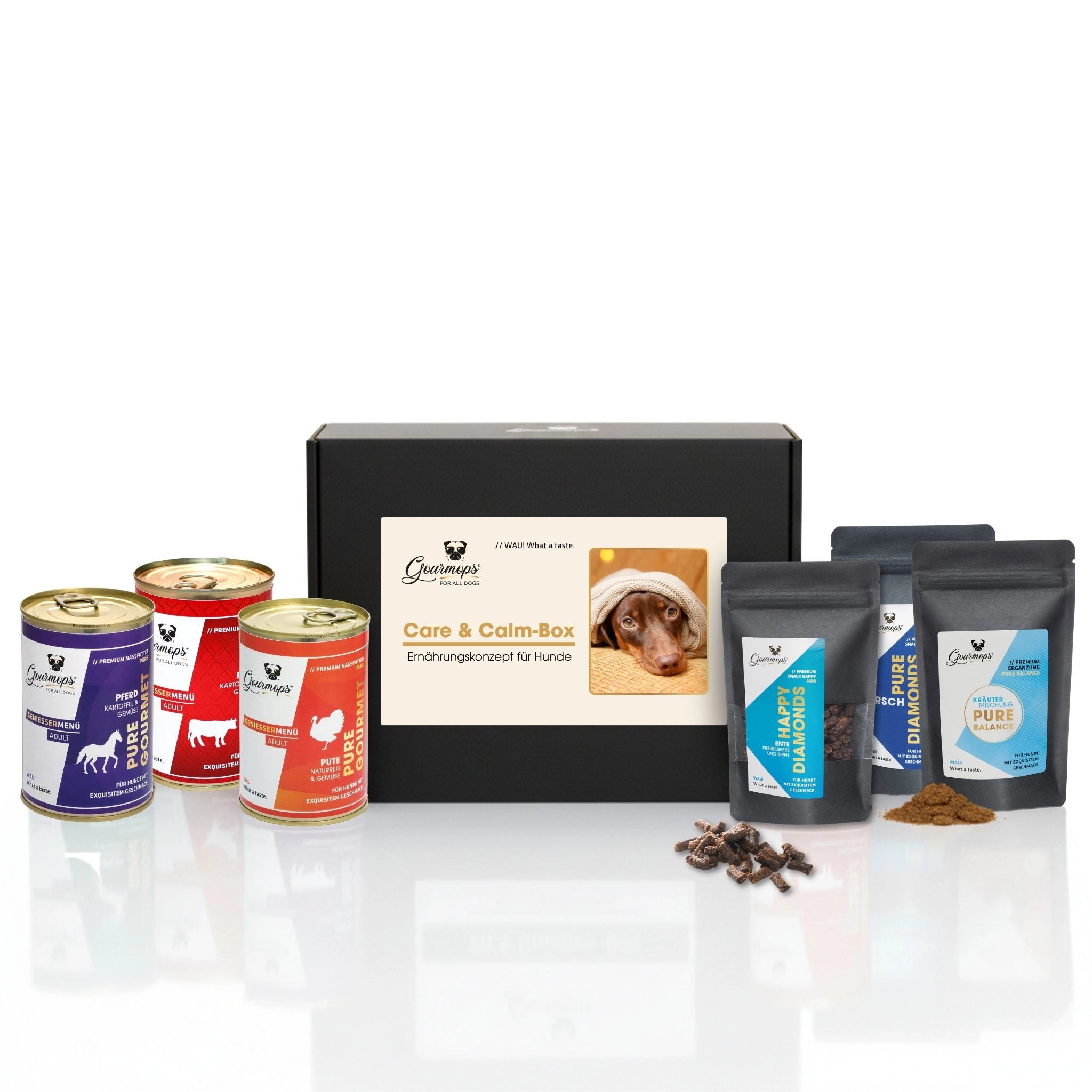 GOURMOPS CARE &amp; CALM Box // Für sensible Hunde und mehr Wohlbefinden im Alltag