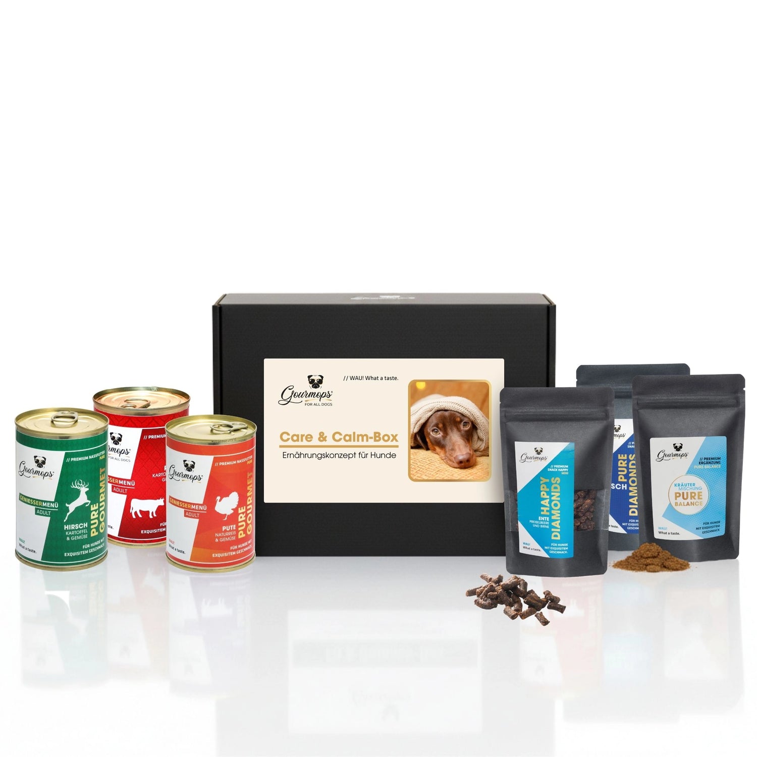 GOURMOPS Care &amp; Calm Box // Schonende Ernährung für sensible Hunde