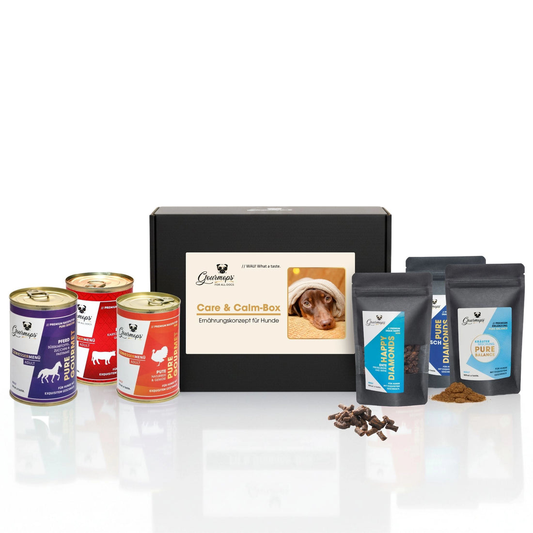 GOURMOPS Care &amp; Calm Box // Schonende Ernährung für sensible Hunde
