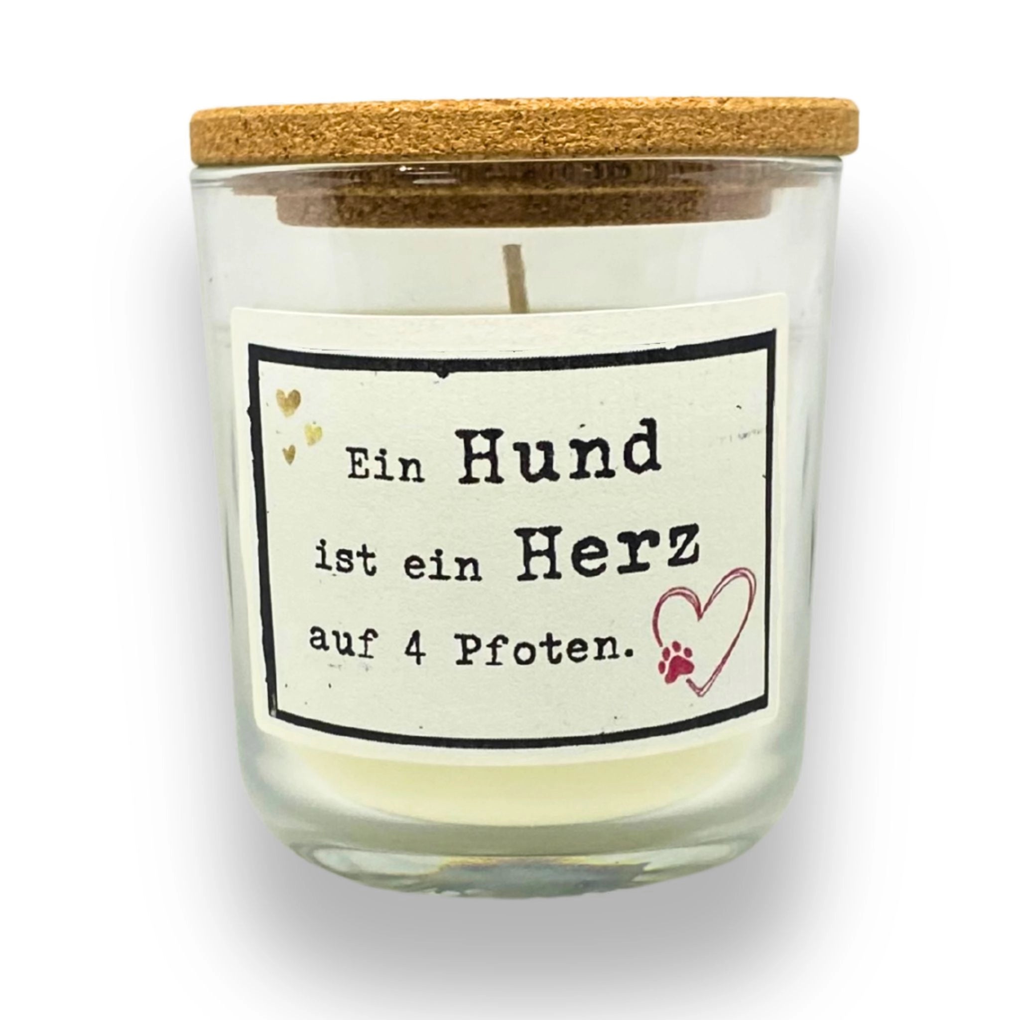 DUFTKERZE mit Spruch &amp; Deckel