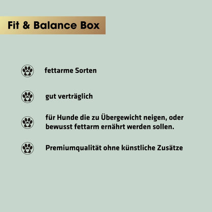 GOURMOPS Fit &amp; Balance Box // Fettarmes Premium-Hundefutter für mehr Leichtigkeit