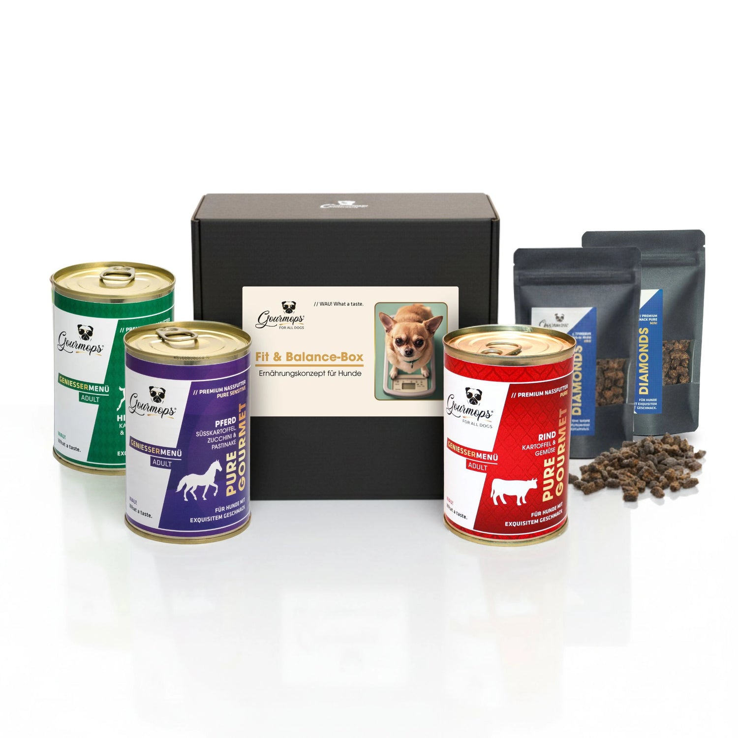 GOURMOPS Fit &amp; Balance Box // Fettarmes Premium-Hundefutter für mehr Leichtigkeit