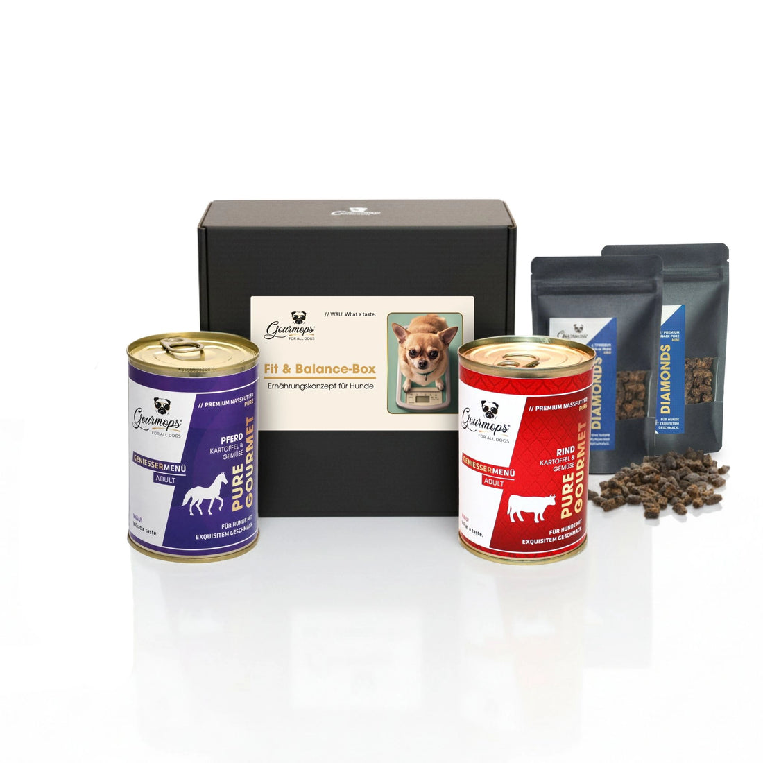 GOURMOPS Fit &amp; Balance Box // Fettarmes Premium-Hundefutter für mehr Leichtigkeit