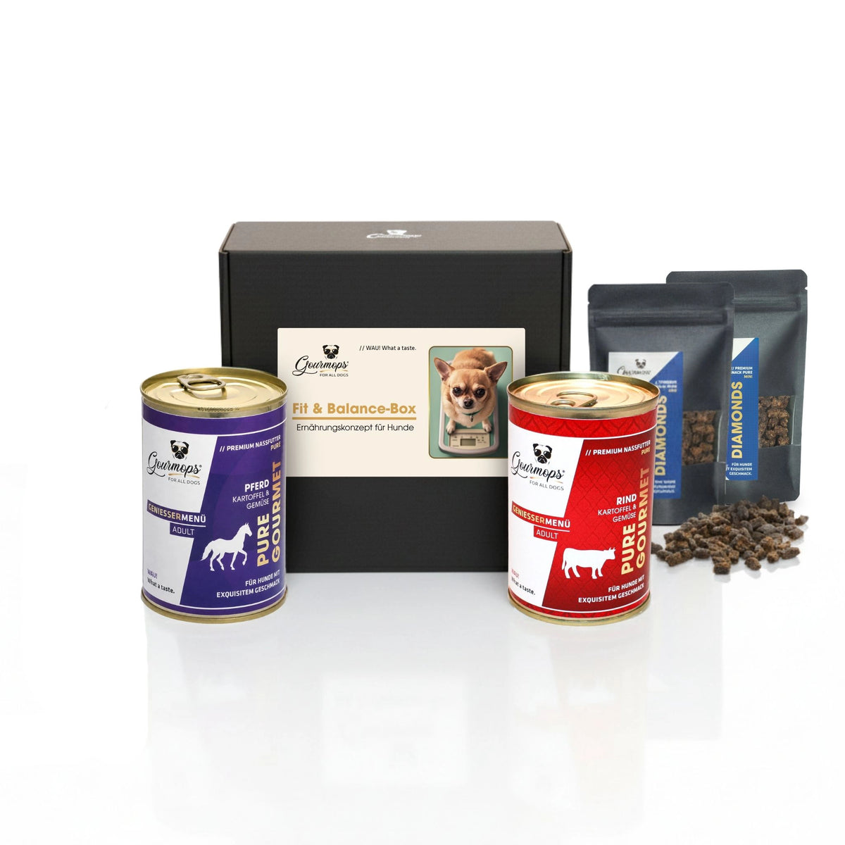 GOURMOPS Fit &amp; Balance Box // Fettarmes Premium-Hundefutter für mehr Leichtigkeit